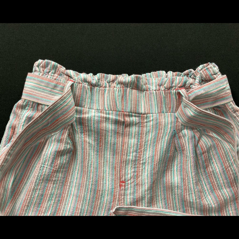 American Eagle high waist multi colored striped paperbag shorts… - Picture 5 of 11